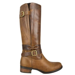 Bota Gaúcha Feminina Beretta Com Detalhe De Fivela Castor Solado Montana Ref:3045