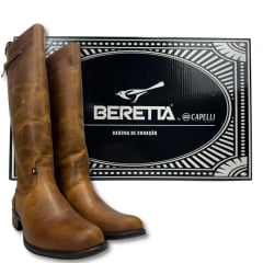 Bota Gaúcha Feminina Beretta Fossil Castor Solado Montana Ref: 3006