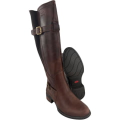 Bota Montaria Feminina Beretta Fóssil Havana Zíper Elástico Fivelas No Cano Solado Montana - Ref:3002 Bota Montaria Feminina Beretta Fóssil Havana Zíper Elástico Fivelas No Cano Solado Montana - Ref:3002