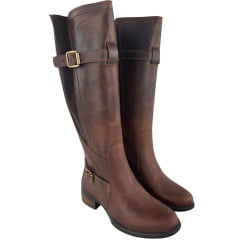 Bota Montaria Feminina Beretta Fóssil Havana Zíper Elástico Fivelas No Cano Solado Montana - Ref:3002