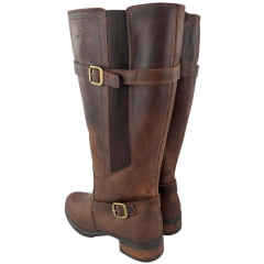 Bota Montaria Feminina Beretta Fóssil Havana Zíper Elástico Fivelas No Cano Solado Montana - Ref:3002