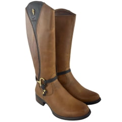 Bota Montaria Feminina Beretta Castor/Café Zíper Solado Montana - Ref:3005