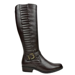 Bota Montaria Feminina Kedoll Arara Brasil Brown Com Fivela Dourada Ref: 3981