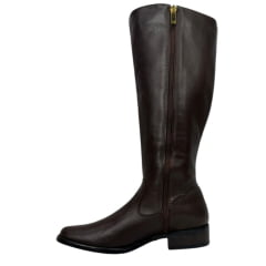 Bota Montaria Feminina Kedoll Arara Brasil Café Marrom Com Fivelas Douradas Ref: 3961