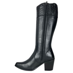 Bota Montaria Feminina Kedoll Preta Bico Fino Ref:4234