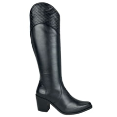 Bota Montaria Feminina Kedoll Preta Bico Fino Ref:4234