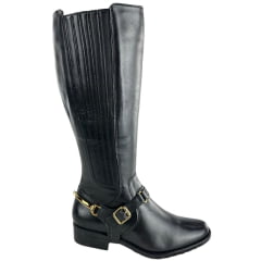 Bota Montaria Feminina Kedoll Preta Com Detalhes Bridão Removível Ref: 3915