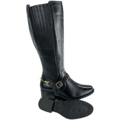 Bota Montaria Feminina Kedoll Preta Com Detalhes Bridão Removível Ref: 3915