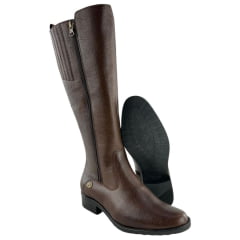 Bota Montaria Feminina Kedoll Tabaco Com Zíper Dos Dois Lados Ref: 3966