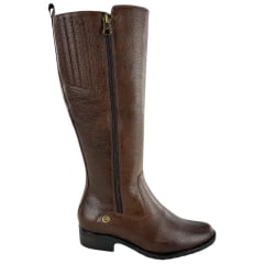 Bota Montaria Feminina Kedoll Tabaco Com Zíper Dos Dois Lados Ref: 3966
