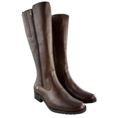 Bota Montaria Feminina Kedoll Tabaco Com Zíper Dos Dois Lados Ref: 3966