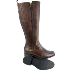 Bota Montaria Feminina Kedoll Tabaco Com Zíper Dos Dois Lados Ref: 3966