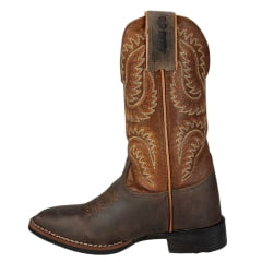 Bota Texana Feminina Durango Marrom Solado Flex Bico Quadrado