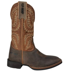 Bota Texana Feminina Durango Marrom Solado Flex Bico Quadrado