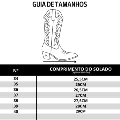 Bota Texana Feminina Jácomo Bico Fino Cano Alto Zíper Couro Mustang Havana Bordado Tachinhas REF90271/TBQC