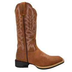 Bota Texana Feminina Jácomo Bico Quadrado Couro Mustang Sella Ref: 1271/UF