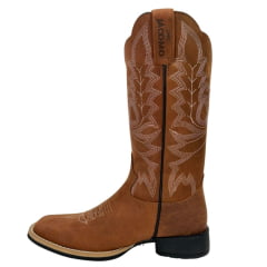 Bota Texana Feminina Jácomo Bico Quadrado Couro Mustang Sella Ref: 1271/UF