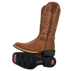 Bota Texana Feminina Jácomo Bico Quadrado Couro Mustang Sella Ref: 1271/UF