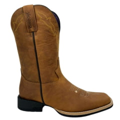 Bota Texana Feminina Jácomo Bico Quadrado Crazy Amendoa Ref: 4841/UF