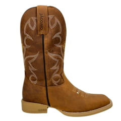 Bota Texana Feminina Jácomo Bico Quadrado Crazy Amendoa Ref: 4861/UFA