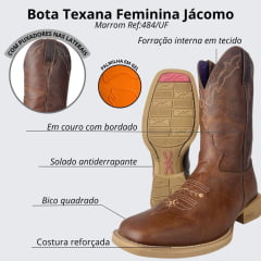Bota Texana Feminina Jácomo Fossil Buf. Saar Ref: 484/UFA