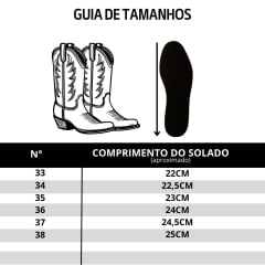Bota Texana Feminina Os Moiadeiros Bico Fino Couro Fóssil Preto Com Bordado Branco Ref:759
