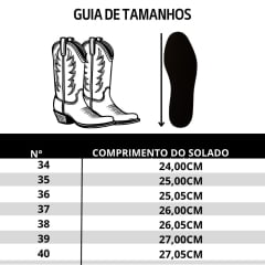 Bota Texana Feminina Sheriff West Caramelo Bico Fino Cano Bordado Bege