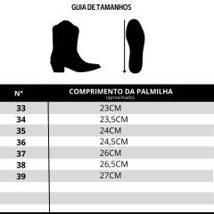 Bota Texana Feminina Vimar Bico Fino Couro Preto C/ Bordado Sola CPLAC-V002 - R. 10230