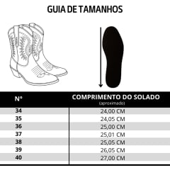 Bota Texana Feminina Vimar Bico Fino Couro Travel Amarula Bordado Bege Sola Carrara 00 Café Ref:11313