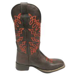 Bota Texana Country Feminina Mexicana Bico Quadrado