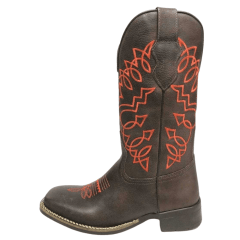 Bota Texana Country Feminina Mexicana Bico Quadrado