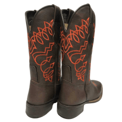 Bota Texana Country Feminina Mexicana Bico Quadrado