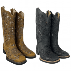 Bota Texana Feminina Vimar Boots Couro - Ref. 13175 - Escolha a cor
