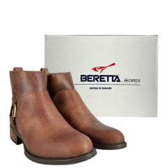 Botina Feminina Beretta Montaria Fóssil Havana Solado Montana Bico Redondo Ref:3060