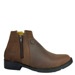 Botina Feminina Zebu Terra Com 2 Zíper Ref:73090MS05