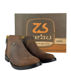 Botina Feminina Zebu Terra Com 2 Zíper Ref:73090MS05