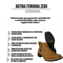 Botina Feminina Country Zebu Conhaque Ref.: 710201