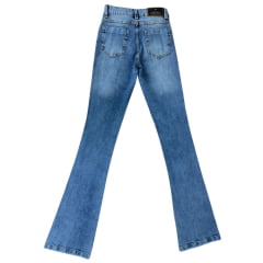 Calça Feminina Arame Jeans Azul Médio Flare Cós Alto Básica Ref 030200050