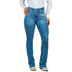 Calça Feminina Buphallos Jeans Claro Bolso Bordado E Brilho Ref: BPL1477