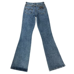 Calça Feminina Calf Rope Jeans Azul Marmorizada Flare R:5008