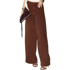 Calça Feminina Consciência Jeans Barrel Com Recortes Ref:25687