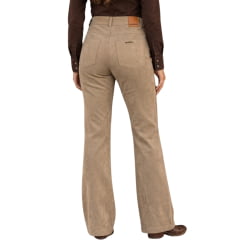 Calça Feminina Consciência Jeans Flare Camurça Bege Com Aplicação REF:90606