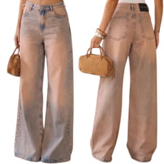 Calça Feminina Consciência Jeans Sujinha Rose Relaxed Ref:29909