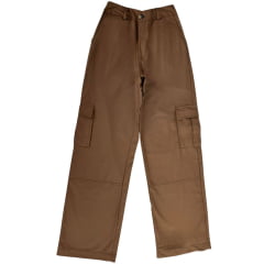 Calça Feminina Country City Cargo Amanda Marrom Ref:CC21032