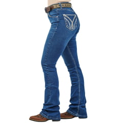 Calça Feminina Dock's Jeans Flare Com Bordado no Bolso Ref 4066