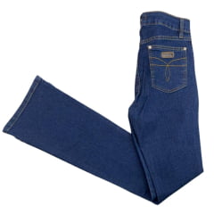 Calça Feminina Docks Jeans Western Azul DW51 FL Couro Bordado Com Strass Ref: 0204343