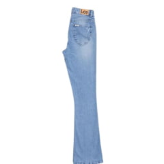 Calça Feminina Jeans Lee Azul Delavê Hoxie Premium Skinny Fit Cintura Alta Bootcut - Ref.3428L