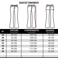 Calça Feminina Laço Forte Bordado Diamante Ref:7037