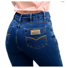 Calça Feminina Laço Forte Jeans Azul Médio Bootcut Destroy Médio REF: 7025