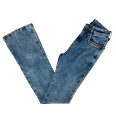 Calça Feminina Laço Forte Jeans Bordado Corda REf:7019